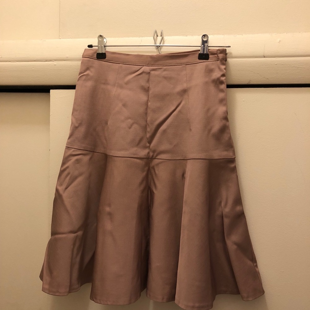 Reiss metallic pink skirt.